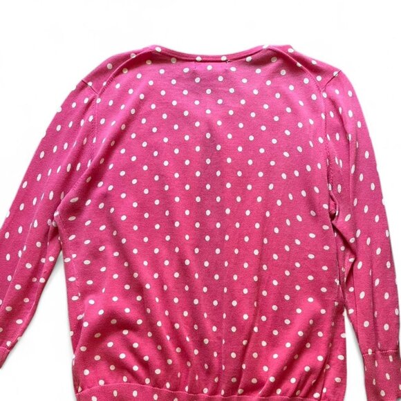 Vintage Pink Polka Dot Cardigan - Picture 2 of 3